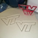 Virginia Tech University VT Letters Sports Athletics Cookie Cutter USA PR3283