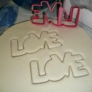 Love Word Block Letters Outline Valentines Wedding Cookie Cutter USA PR3323
