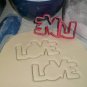 Love Word Block Letters Outline Valentines Wedding Cookie Cutter USA PR3323