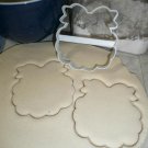 Baby Bib Ruffle Edge Tie Back Bow Shower Gender Reveal Cookie Cutter USA PR3090