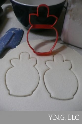 CARAMEL APPLE FALL FOOD HALLOWEEN TREAT OUTLINE COOKIE CUTTER USA PR3095