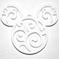 MICKEY MOUSE HEAD EARS SWIRL DESIGN DISNEY CARTOON ORNAMENT HOLIDAY USA PR2235