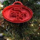 SAN FRANCISCO 49ERS NFL FOOTBALL LOGO HANGING ORNAMENT HOLIDAY CHRISTMAS PR2056