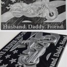 Motorcycle Flag Memorial Memory Wall Plaque Custom Color Name Years 3D Printed Made In USA PR961