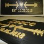 Wedding Anniversary Arrow Design Wall Plaque Custom Color Name Year 3D Printed Made In USA PR960