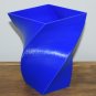 Blue Square Twist Vase Home Decor Twisted Block Decorative Gift 3d Printed Made in the USA PR1-Blue
