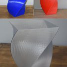Pink Square Twist Vase Home Decor Twisted Block Decorative Gift 3d Printed USA PR1-Pink