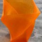 Orange Square Twist Vase Home Decor Twisted Block Decorative Gift 3d Printed USA PR1-Orange