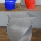 Gray Square Twist Vase Home Decor Twisted Block Decorative Gift 3d Printed USA PR1-Gray