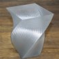 Gray Square Twist Vase Home Decor Twisted Block Decorative Gift 3d Printed USA PR1-Gray
