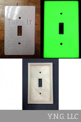 1 UNITS BRIGHT GLOW IN THE DARK NEON LIGHT SWITCH COVER NIGHT COVER USA PR3