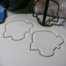 TEACUP TEA CUP OUTLINE WITH BAG AND HANDLE COOKIE CUTTER USA PR3142