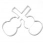 DUAL GUITARS CROSSED OUTLINE TWO 2 DUELING GUITAR MUSIC COOKIE CUTTER USA PR3241