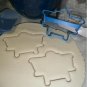 BIPLANE OUTLINE FRONT VIEW FIXED WING AIRCRAFT TWO WING COOKIE CUTTER USA PR3178