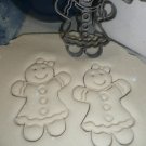 GINGERBREAD GIRL WITH DRESS AND BOW DETAILS CHRISTMAS COOKIE CUTTER USA PR3212