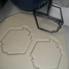 FLORAL HEXAGON HEX FRAME OUTLINE FLOWER EDGE ACCENT COOKIE CUTTER USA PR3224