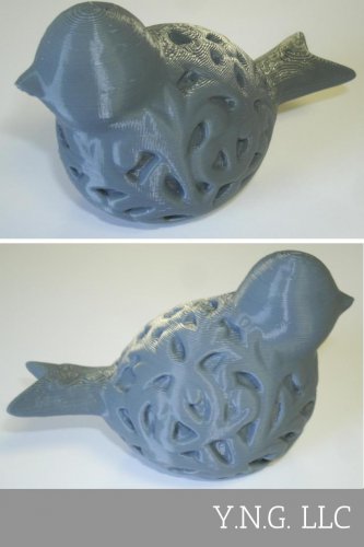 GRAY CHINA BIRD FIGURINE STATUE HOME DECOR OFFICE DECORATION USA 3D PRINTED PR67-GRAY