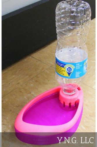 GREEN PET DRINKING WATER DISH POND DISPENSER FOUNTAIN BOTTLE 3D PRINTED MADE USA PR119-GREEN