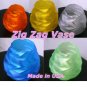 PINK ZIG ZAG VASE ZIGZAG HOME DECOR DECORATIVE GIFT 3D PRINT CHOOSE A COLOR USA PR129-PINK
