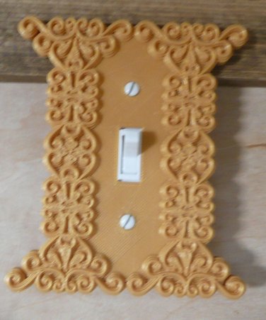 ORANGE VICTORIAN LIGHT SWITCH COVER PRETTY WALL PLATE DECOR 3D PRINTED - MADE IN USA PR141-ORANGE