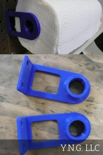 GRAY PAPER TOWEL HOLDER FOR UNDER CABINET OR WALL MOUNT 3D PRINTED MADE IN USA PR134-GRAY
