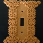 GOLD VICTORIAN LIGHT SWITCH COVER PRETTY WALL PLATE DECOR 3D PRINTED - MADE IN USA PR141-GOLD