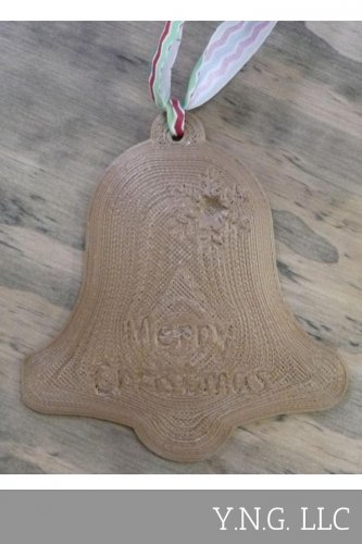 Bell Merry Christmas Tree Hanging Ornament Holiday Ornaments 3D Printed PR152-3