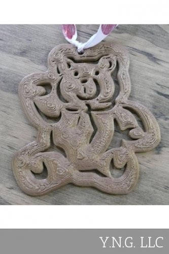 Teddy Bear Christmas Tree Hanging Ornament Holiday Ornaments 3D Printed PR152-4