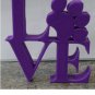 Love Sign with Paw Table Shelf Home and Office Decor 3D Printed Made in USA PR859
