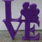 Love Sign with Paw Table Shelf Home and Office Decor 3D Printed Made in USA PR859