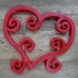 LARGE VALENTINE HEART SWIRLS SCROLLS STAND HOME DECOR VALENTINE'S DAY 3D PR234L