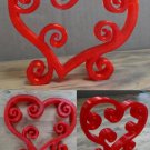 SMALL VALENTINE HEART SWIRLS SCROLLS STAND HOME DECOR VALENTINE'S DAY PR234S