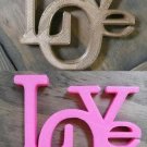 GOLD LOVE HOME DECOR WALL DECORATION 3 1/2" TALL PICK A COLOR 3D PRINTED  USA PR170-GOLD