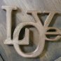 GOLD LOVE HOME DECOR WALL DECORATION 3 1/2" TALL PICK A COLOR 3D PRINTED  USA PR170-GOLD