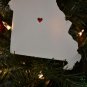 MISSOURI STATE OUTLINE JEFFERSON CITY HEART CUTOUT HOLIDAY ORNAMENT USA PR244-MO