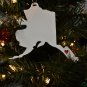 ALASKA STATE OUTLINE JUNEAU RED HEART ORNAMENT HOLIDAY CHRISTMAS USA PR244-AK