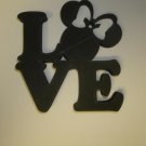 LOVE Word Quote With Minnie Mouse Face Head Ears Shape Mickey Home Decor 3D Printed USA PR819