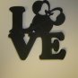 LOVE Word Quote With Minnie Mouse Face Head Ears Shape Mickey Home Decor 3D Printed USA PR819
