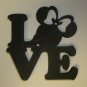 LOVE Word Quote With Minnie Mouse Face Head Ears Shape Mickey Home Decor 3D Printed USA PR819