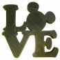 LOVE Word Quote With Mickey Mouse Face Head Ears Shape Home Decor 3D Printed USA PR761