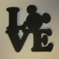 LOVE Word Quote With Mickey Mouse Face Head Ears Shape Home Decor 3D Printed USA PR761