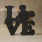 LOVE Word Quote With Mickey Mouse Face Head Ears Shape Home Decor 3D Printed USA PR761