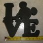 LOVE Word Quote With Mickey Mouse Face Head Ears Shape Home Decor 3D Printed USA PR761