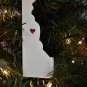 DELAWARE STATE OUTLINE DOVER RED HEART ORNAMENT HOLIDAY CHRISTMAS USA PR244-DE
