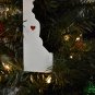 DELAWARE STATE OUTLINE DOVER RED HEART ORNAMENT HOLIDAY CHRISTMAS USA PR244-DE