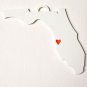 Florida State Tampa Heart Ornament Holiday Christmas Decor USA PR244-FL