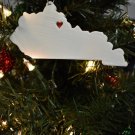 KENTUCKY STATE OUTLINE FRANKFORT HEART ORNAMENT HOLIDAY CHRISTMAS USA PR244-KY