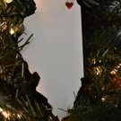 ILLINOIS STATE OUTLINE SPRINGFIELD RED HEART ORNAMENT HOLIDAY CHRISTMAS PR244-IL