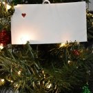 KANSAS STATE OUTLINE TOPEKA RED HEART CUTOUT ORNAMENT HOLIDAY CHRISTMAS PR244-KS