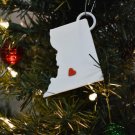 WASHINGTON DC DISTRICT OF COLUMBIA OUTLINE CAPITAL HOLIDAY ORNAMENT USA PR244-DC